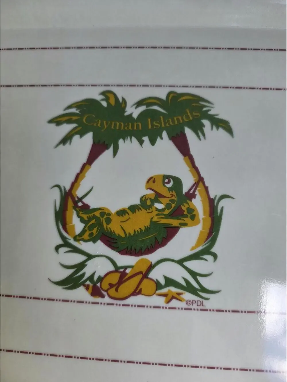 Set of 4 Vintage Cayman Islands PDL Plastic Serving Trays with Sir Turtle Design